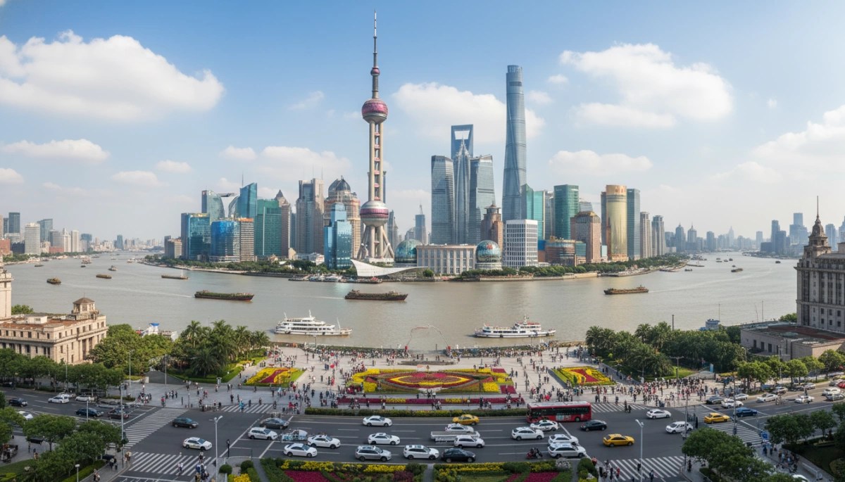 Oriental Pearl Tower panoramic views and attractions