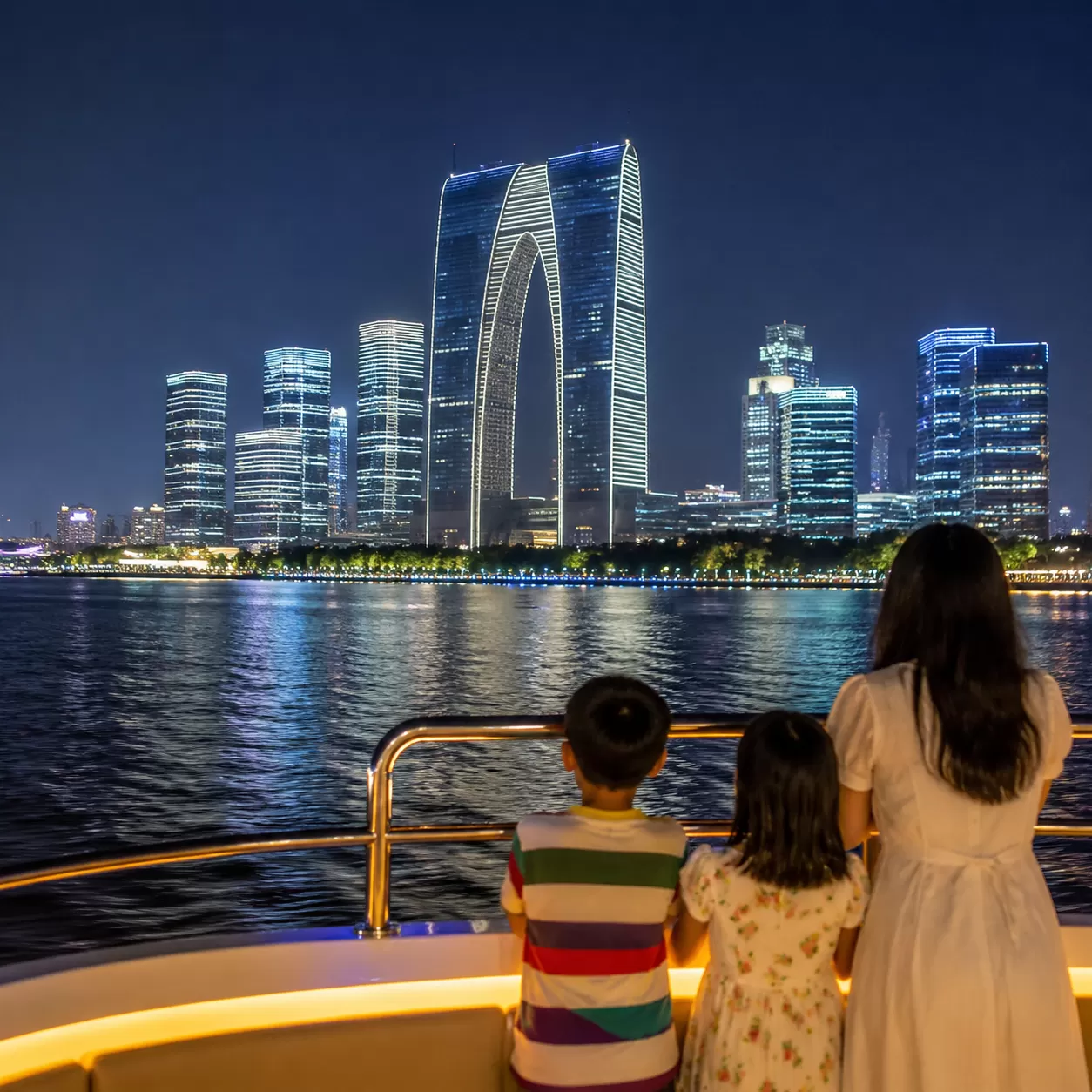 Suzhou Jinji Lake Night Skyline Tour